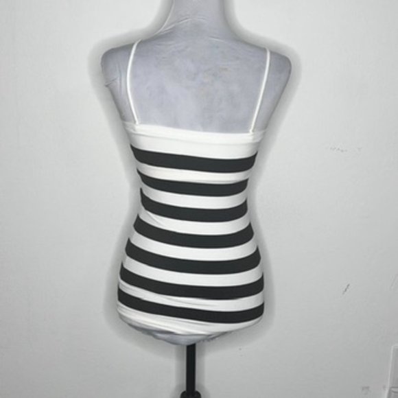 Blu Chic Lounge Black White Horizontal Stripe Camisole S/M - Picture 3 of 5